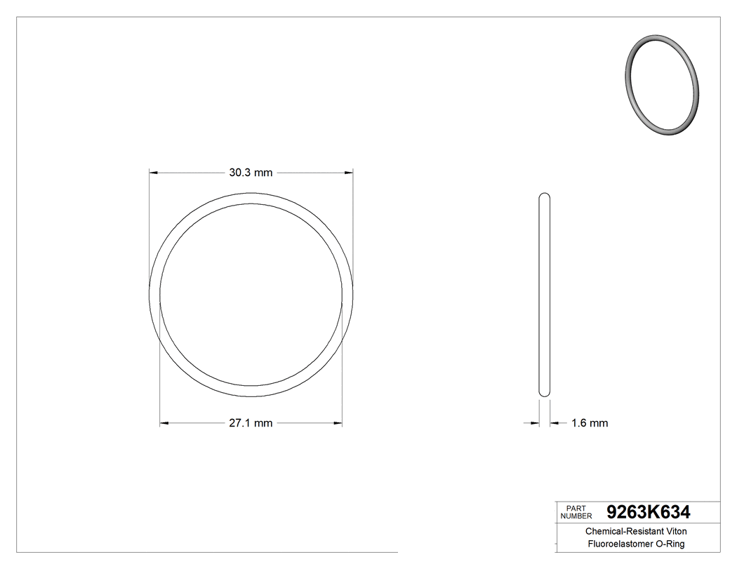 Technical drawing - 9263K634